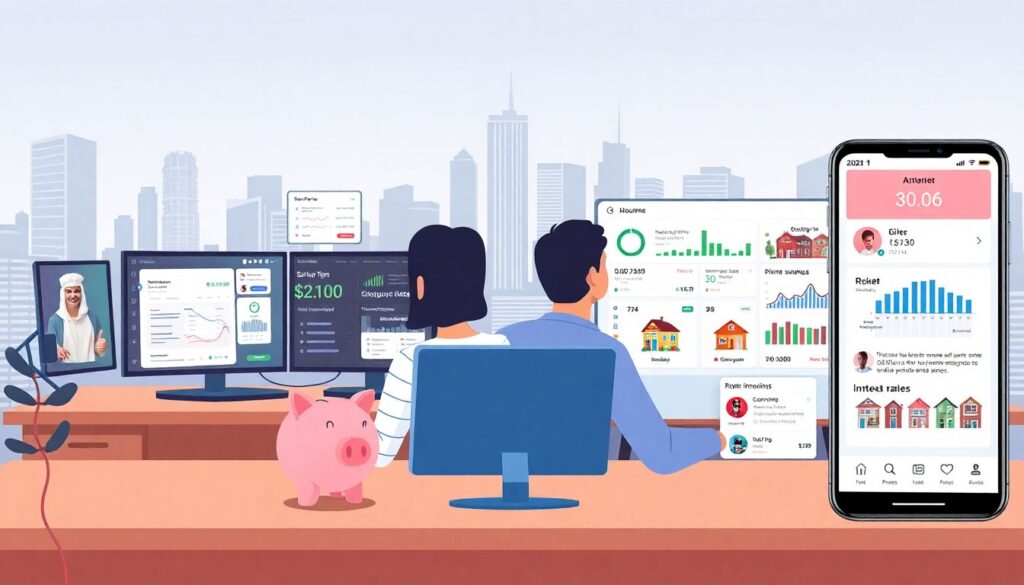 Saving for a Down Payment on a Prime-Time Home - иллюстрация